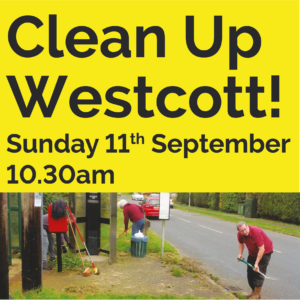 Clean Up Westcott graphic Sunday 11th September 1030am